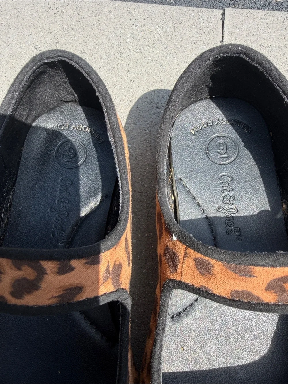 Cat & Jack Girls' Leopard Mary Jane Flats in Brown